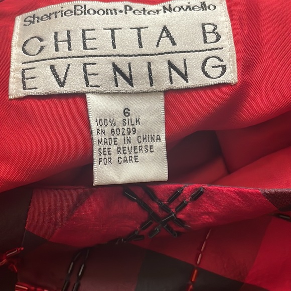 Chetta B Evening Vintage very long  beaded striped gorgeous long skirt Skirt 6🎄 - Picture 6 of 11